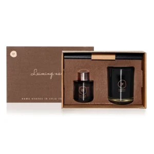 dovanų rinkinys, namų kvapas su lazdelėnis, žvakė