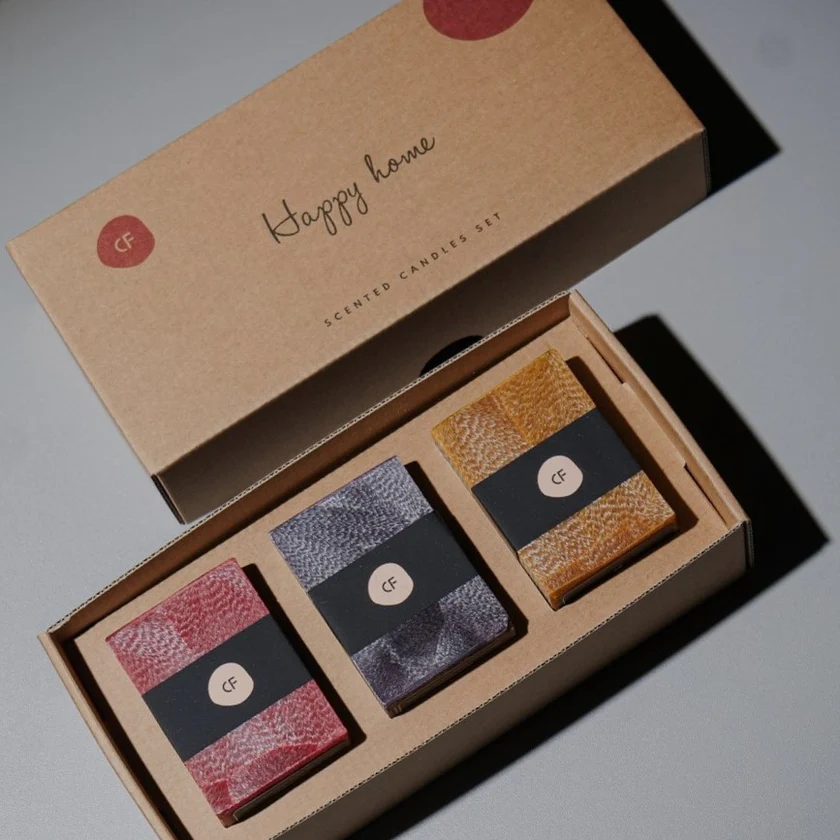 Žvakių dovanų rinkinys (trys žvakės) - Image 2