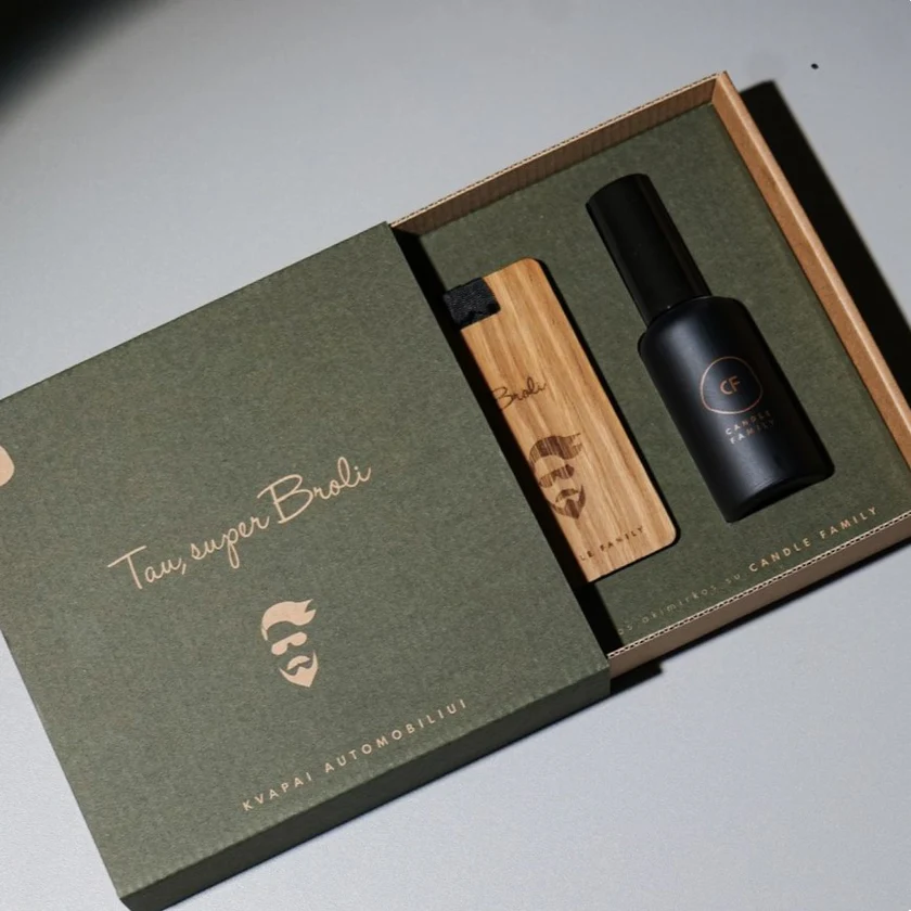 Dovanų rinkinys, automobilių kvapai, pakabinami kvapai, purškiami kvapai