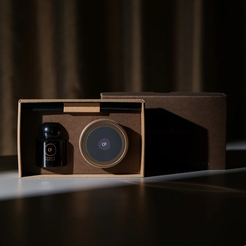 dovanų rinkinys, namų kvapas su lazdelėnis, žvakė